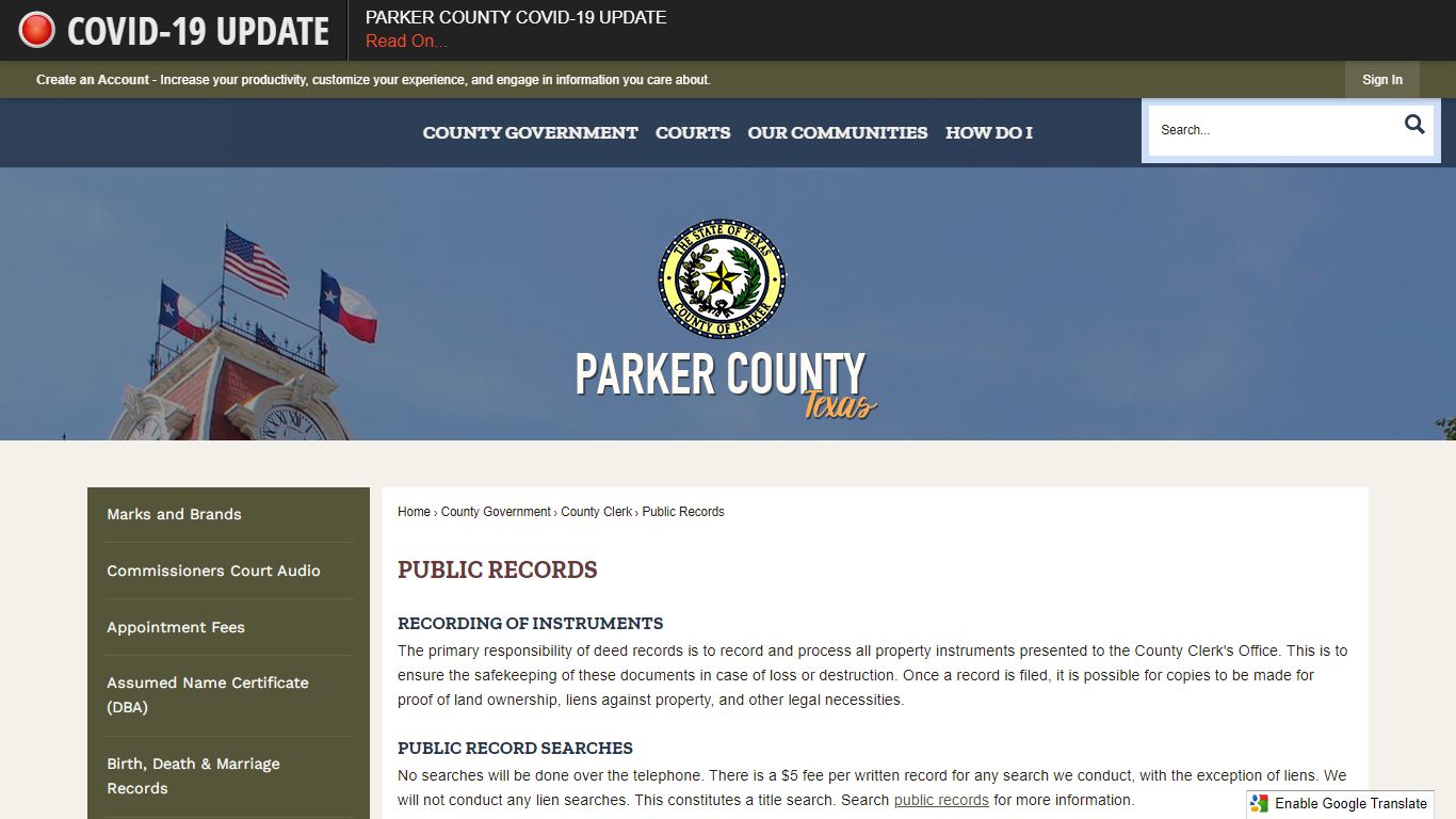 Public Records | Parker County, TX - Official Website